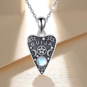 NWT Ouija Board Planchette opalite silver tone with silver chain new with tags